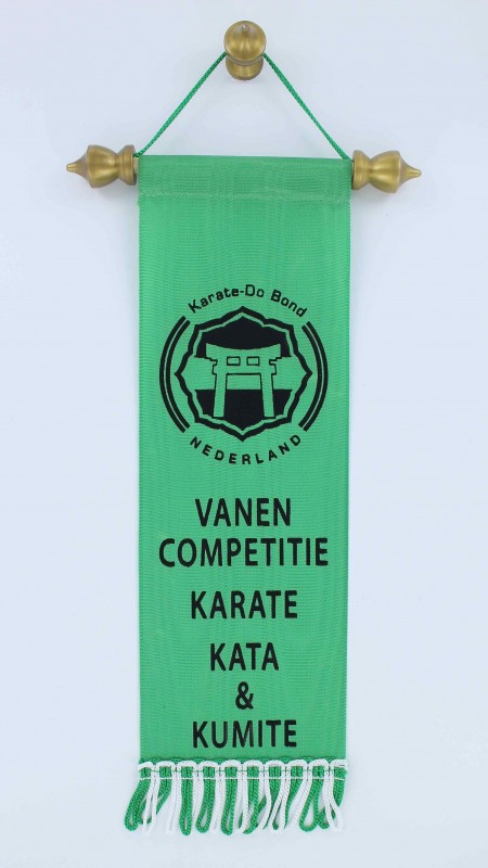 Foil stamped moiré rectangular pennant 25x8