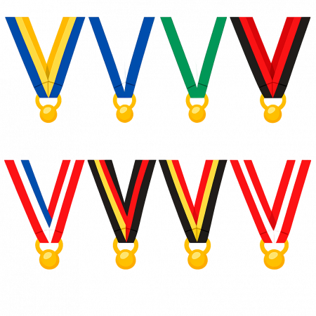 Foil stamped moiré sports ribbon 18x5